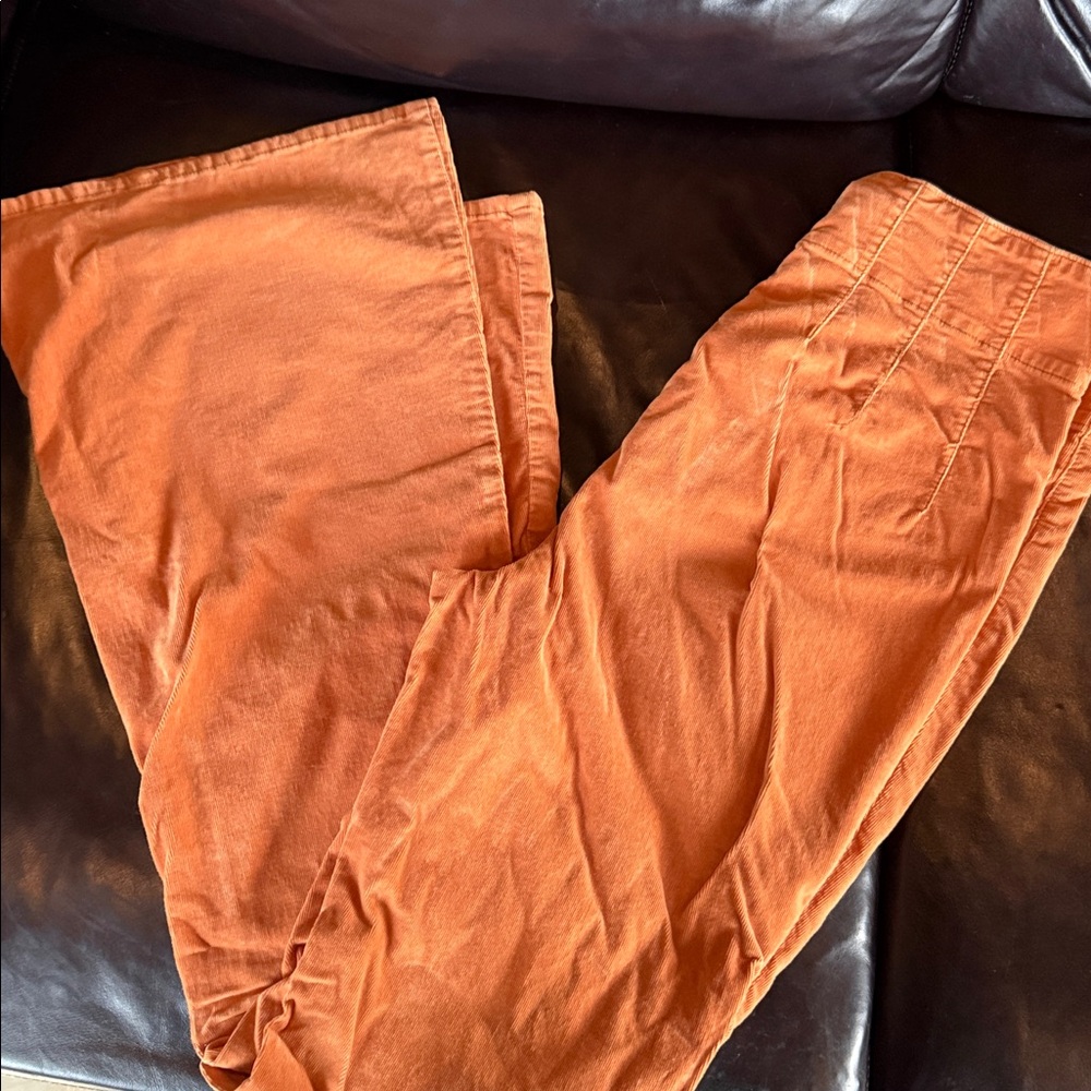 Free People Jayde Cord Flare Corduroy Pants Jeans Cognac